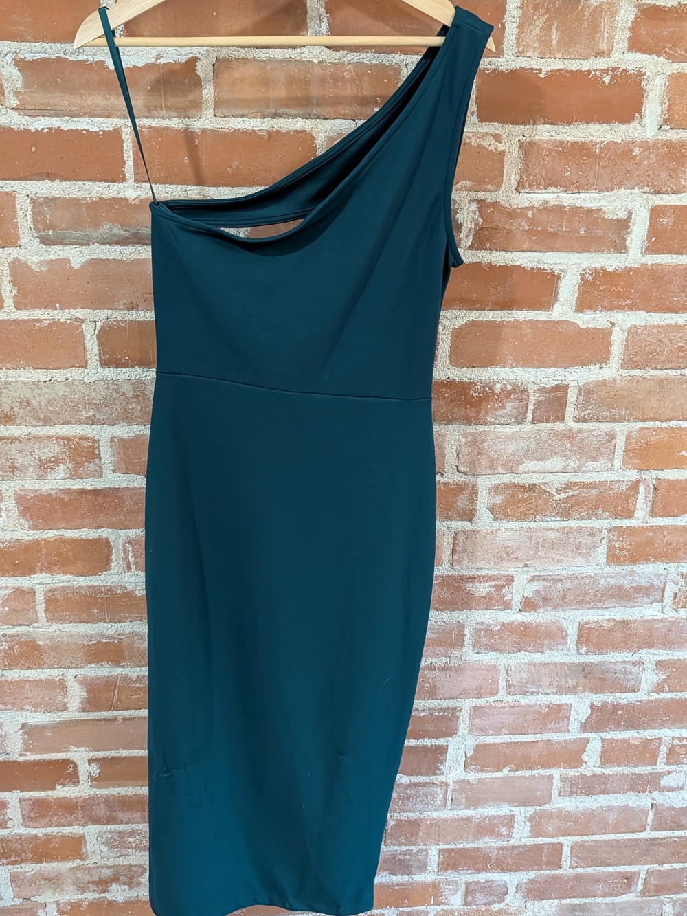 Windsor One-Shoulder Sheath Dress in Teal